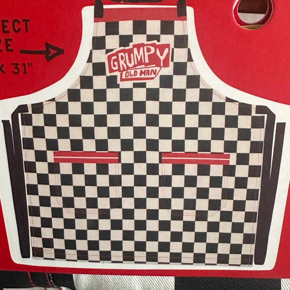 Checkered Apron with Red Accents-NEW!